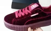 femmes baskets puma suede platform Elemental velours vin rouge